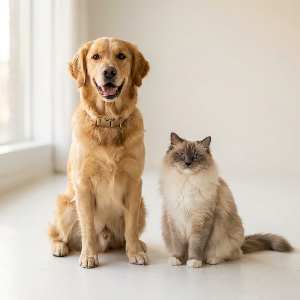 Happy pets background